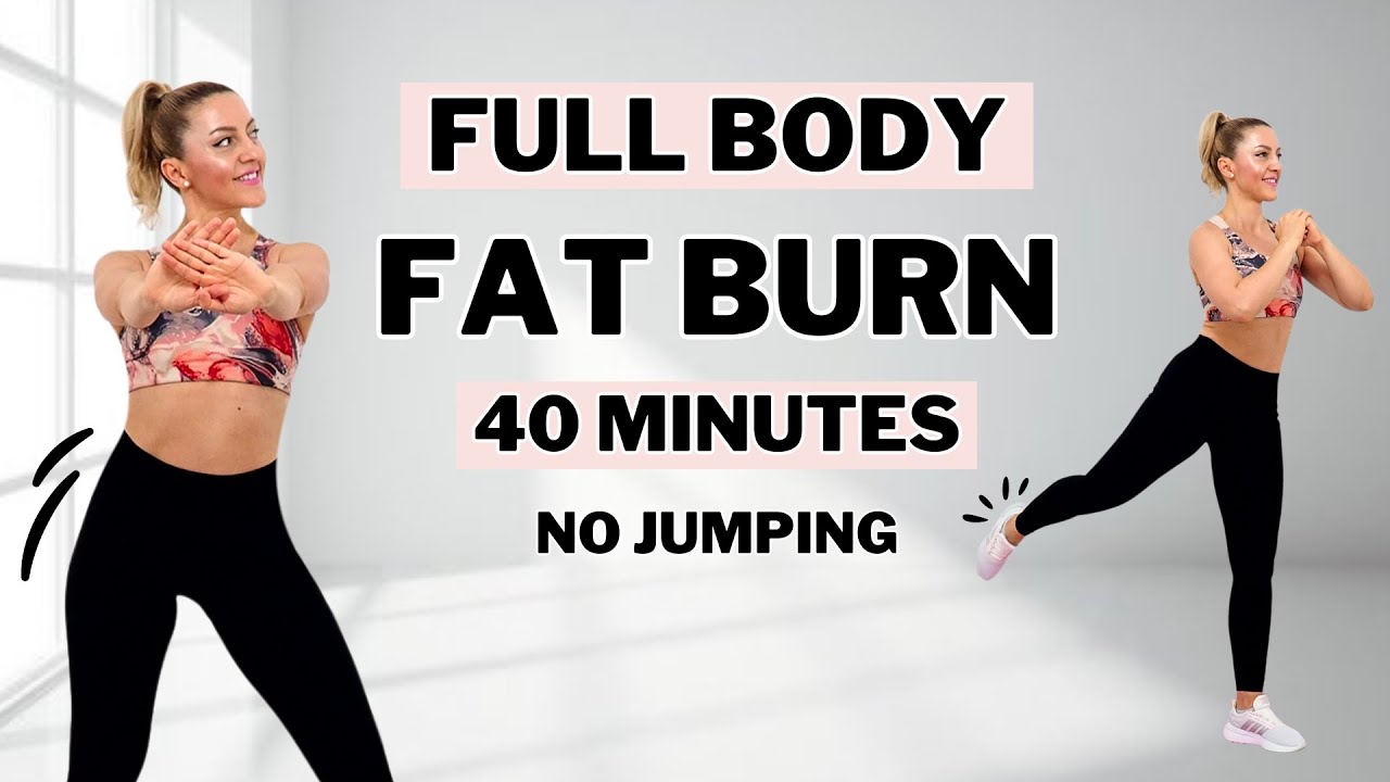 🔥40 Min FULL BODY FAT LOSS🔥All Standing + No Jumping HIIT🔥No Repeat 🔥No Equipment🔥