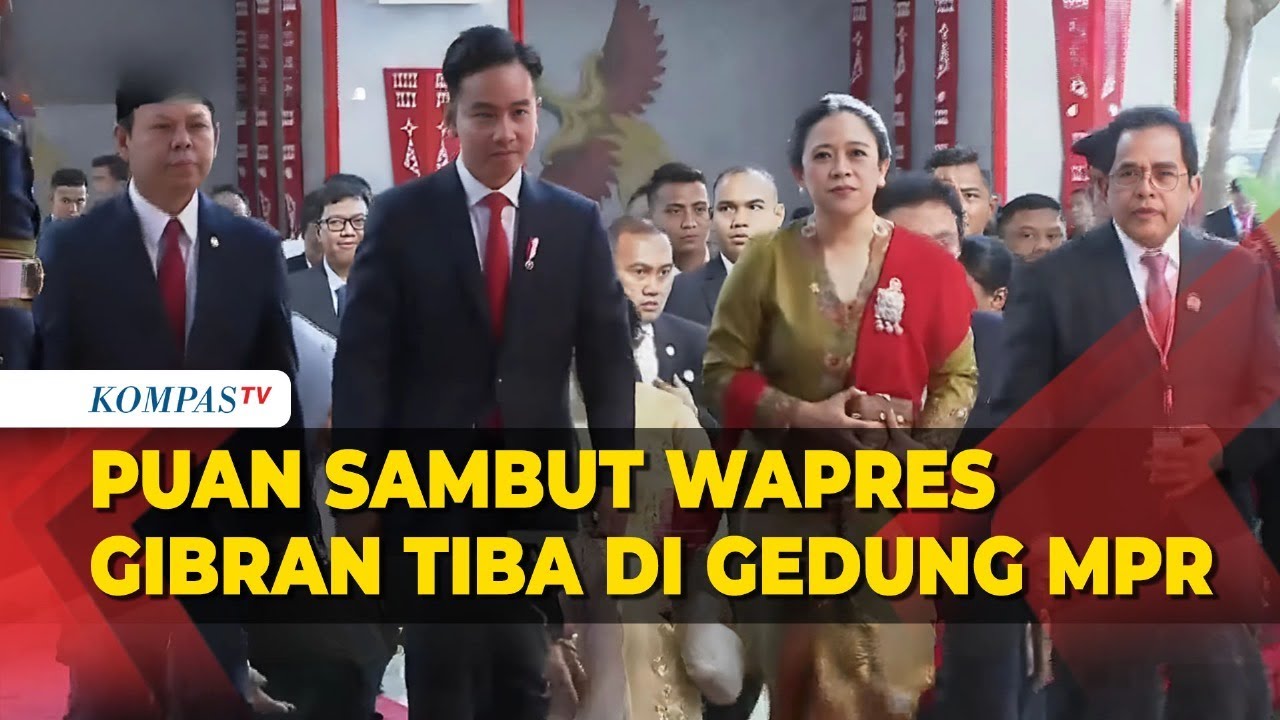 Momen Puan Maharani Sambut Wapres RI Gibran Tiba di Gedung MPR