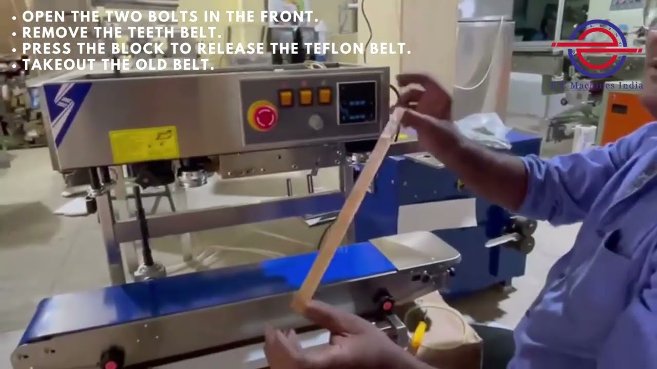 HOW TO CHANGE TEFLON BELT in  a BAND SEALER