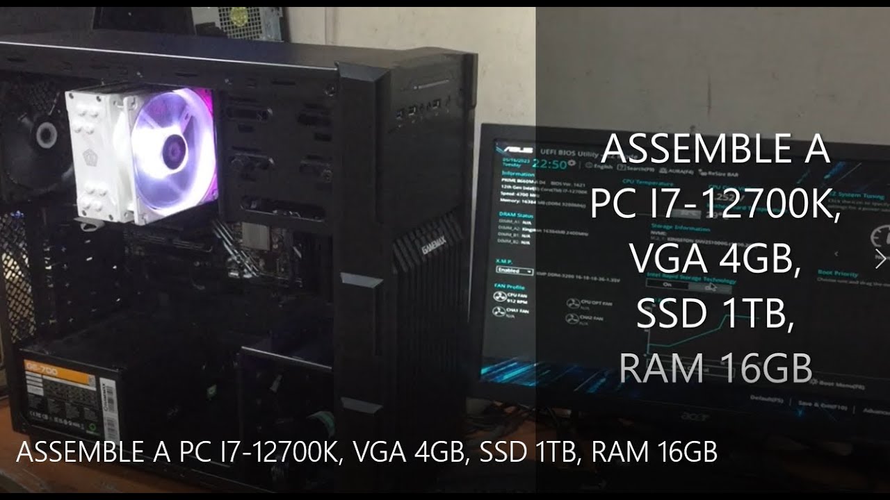 PC Build i7-12700K | ASUS PRIME B660M A D4 | ASSEMBLY A PC I7 12Th gen
