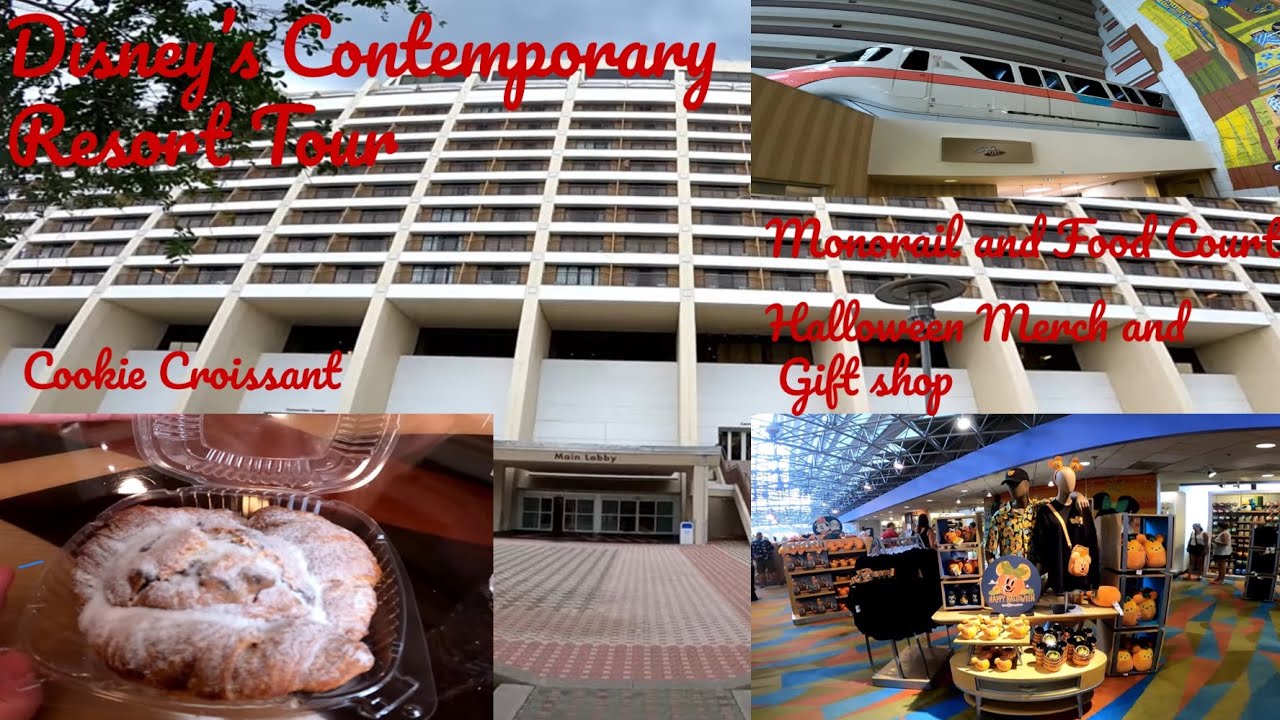 Disney&rsquo;s Contemporary Resort Tour 2025! Gift shop 2025 Halloween merch and trying cookie croissant!