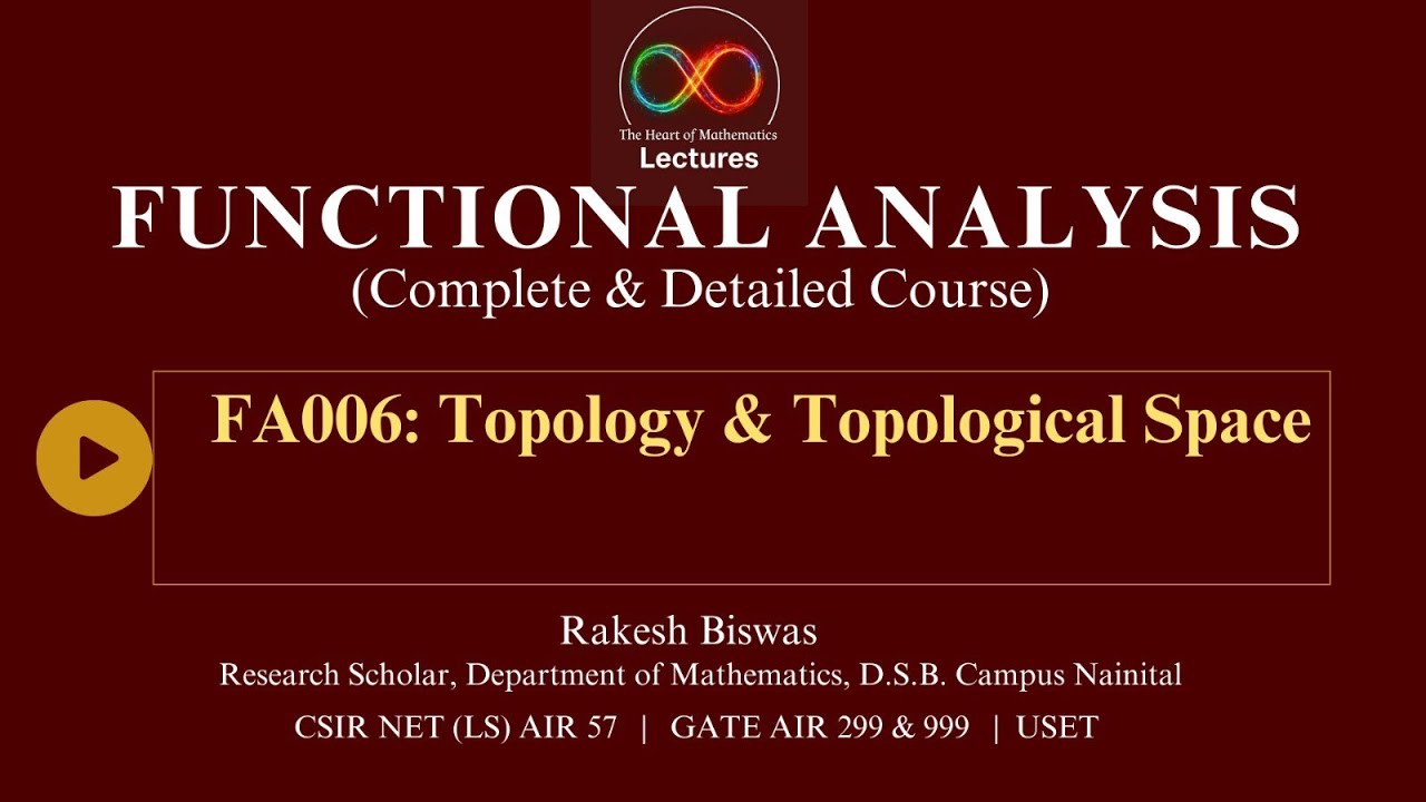 FA006: Topology & Topological Spaces 
