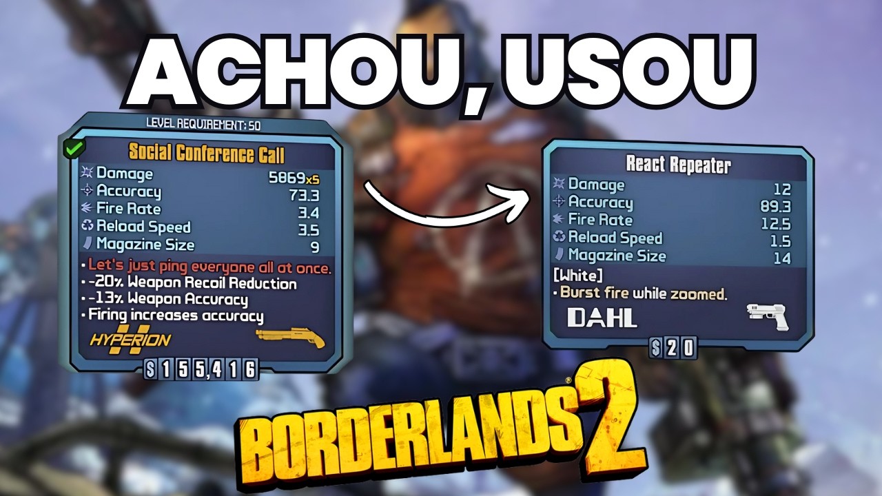 Consigo Zerar Borderlands 2 Usando Todas as Armas que Encontrar?