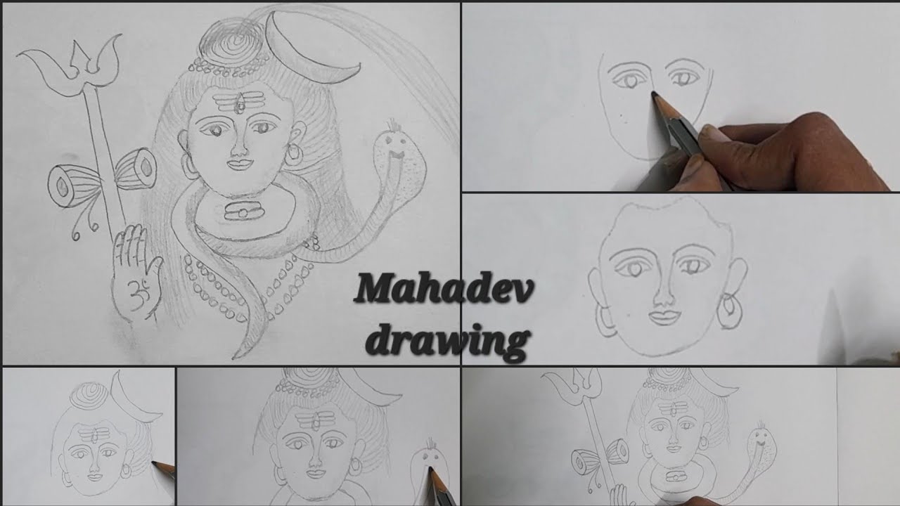 Shiv Ji Drawing Step By Step For Beginners | Mahadev Drawing by @RoyalArt33 #viral #mahadev 
