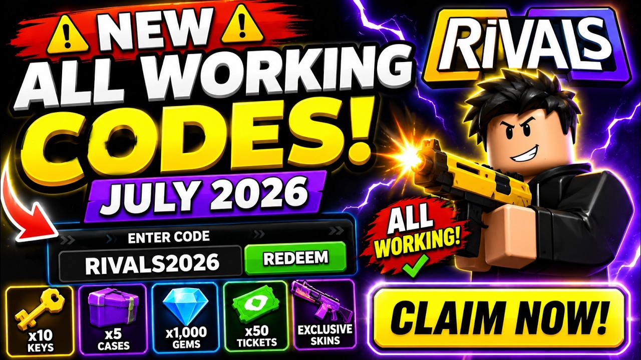 ⚠️NEW⚠️ All Working Rivals Codes July 2026 - Roblox Rivals Codes