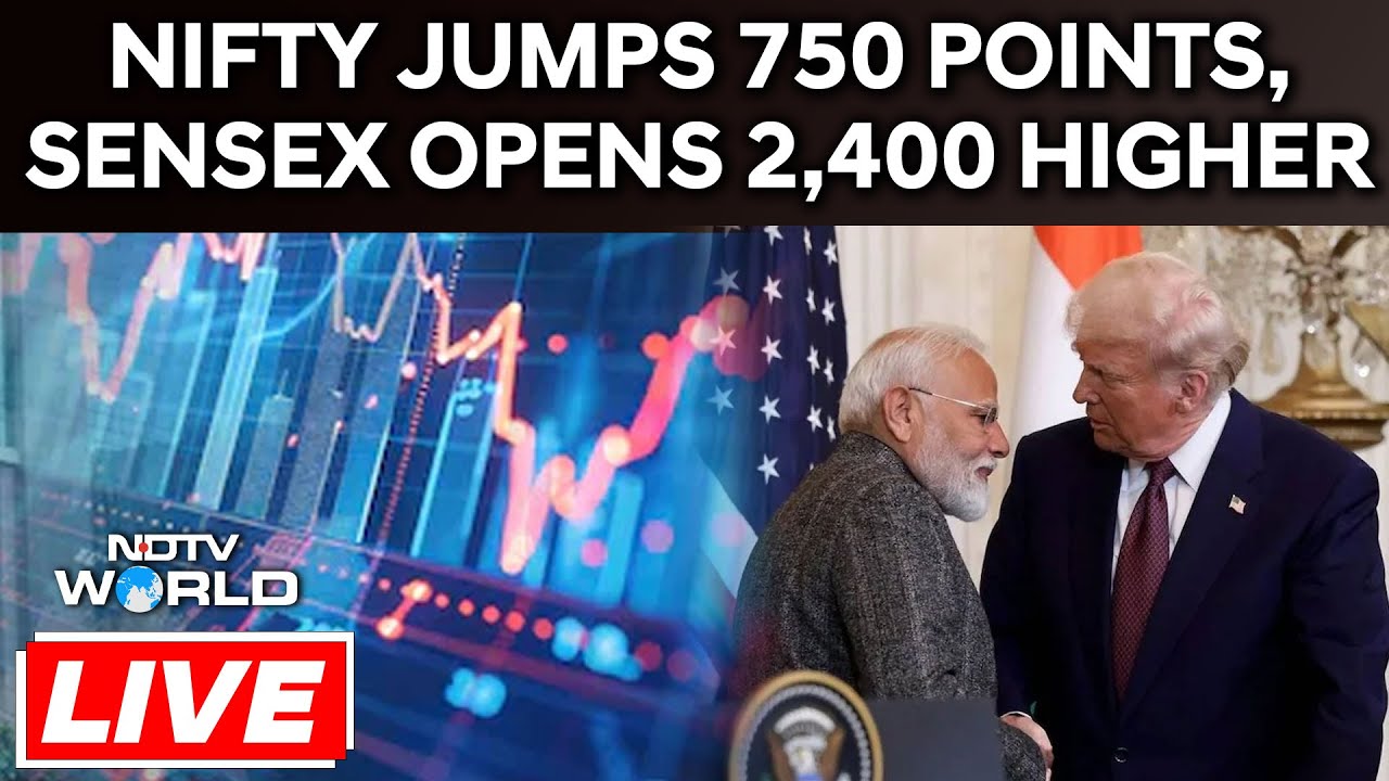 Stock Market News Today Live | Trump Tariffs India LIVE | Trump Modi Call | Trump Cuts Tariffs