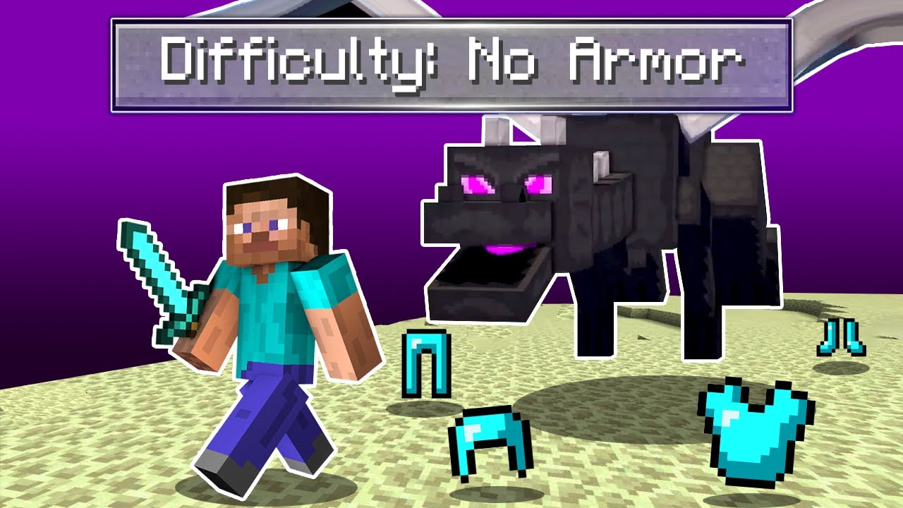 I Beat Minecraft With NO ARMOR (giveaway for every death)