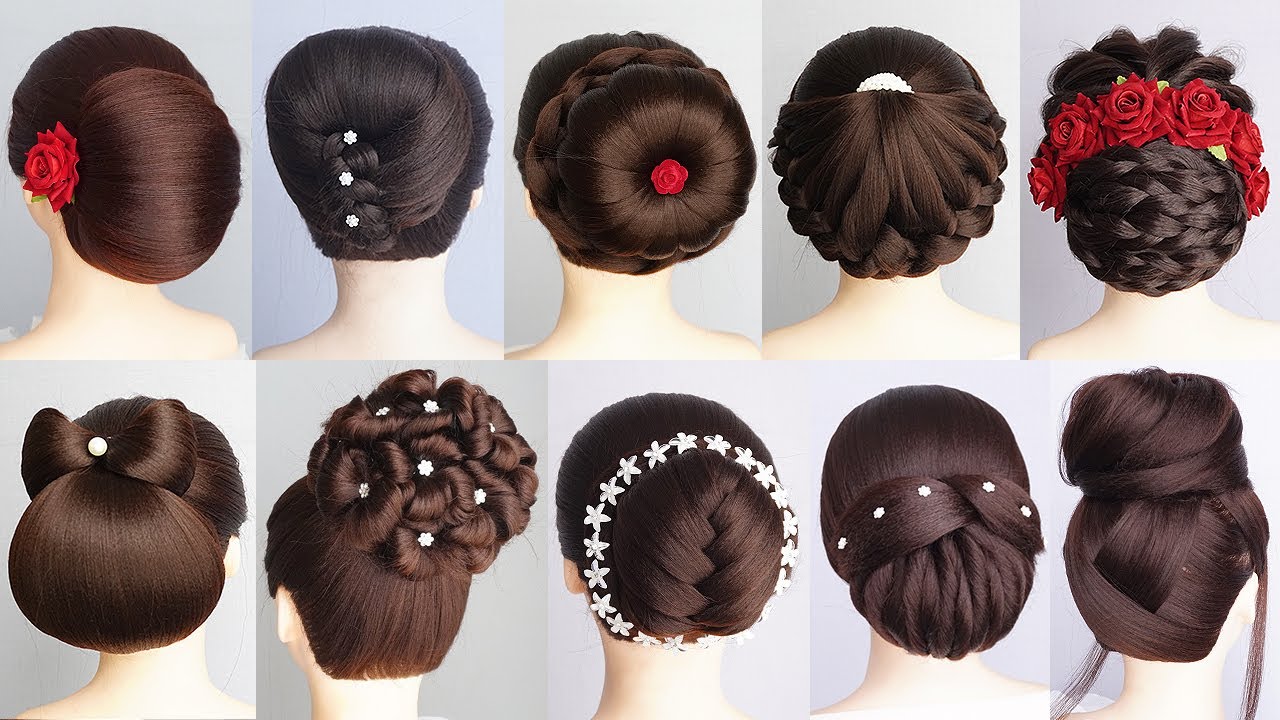 TOP 10 New Bun Hairstyles For Weddings And Prom Parties | Elegant Hairstyles Updo Tutorial