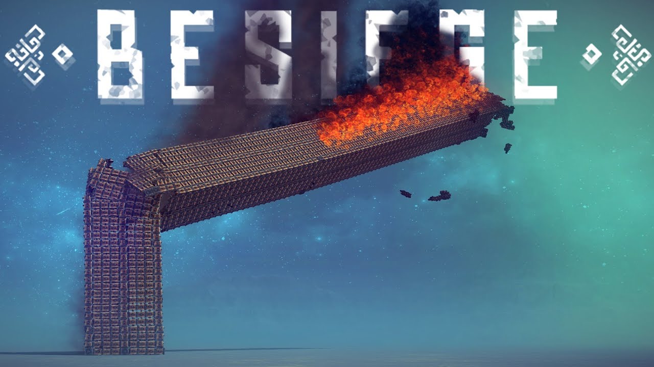 Besiege - 3000 Block Tower Destruction! - Large Scale Creations - Besiege Best Creations