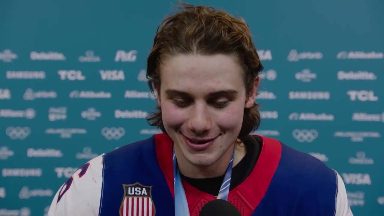 Jack Hughes on visualizing his game winning OT goal to take home the gold medal for USA Hockey