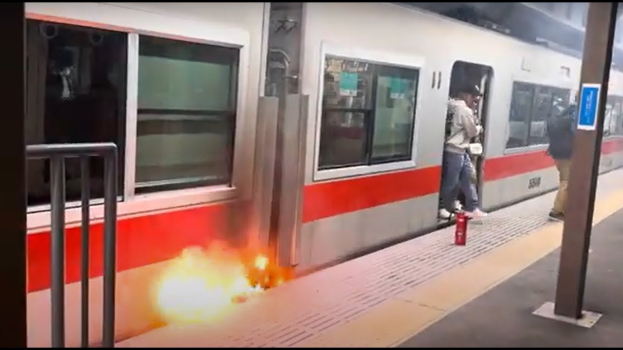 【列車火災】令和05(2023)年11月7日 阪神電鉄本線・武庫川駅で人身事故の後 車両火災