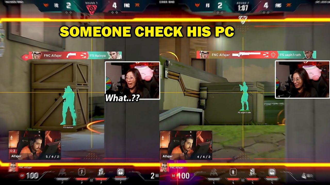 Yinsu Reacts to FNC Alfajer&rsquo;s INSANE Read That Looks Like Wallhack vs FULL SENSE in SOOP Valorant