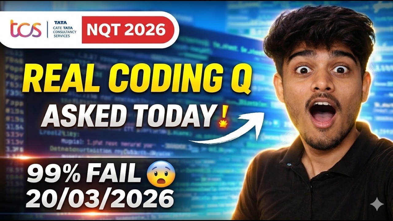 TCS 20/03/2026 Asked Coding Questions | TCS NQT Coding Questions with Solution