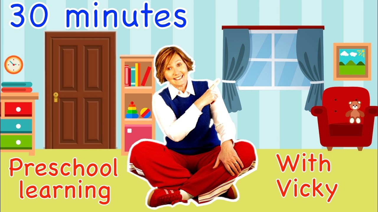 30 Minutes of Preschool Learning with Vicky Arlidge!