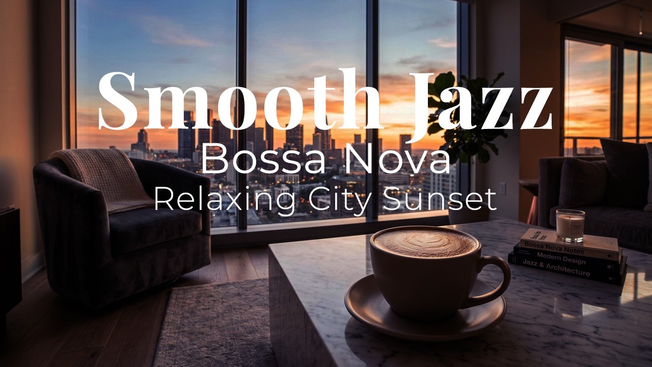 Smooth Jazz Bossa Nova - Relaxing City Sunset