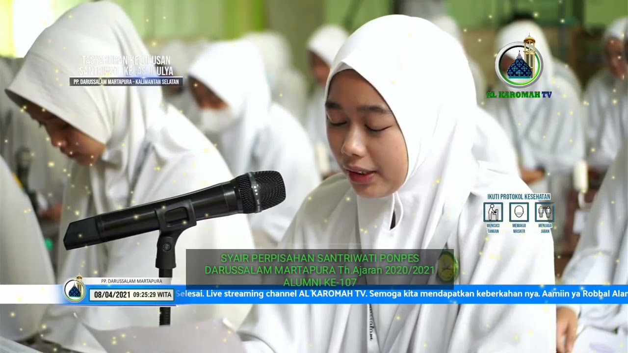 SYAIR PERPISAHAN SANTRIWATI PONPES DARUSSALAM MARTAPURA Th.Ajaran 2020/2021 Alumni ke-107
