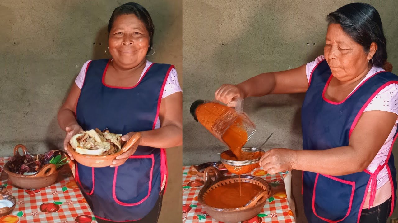 Desde mi rancho preparo mole de hongo para mi familia