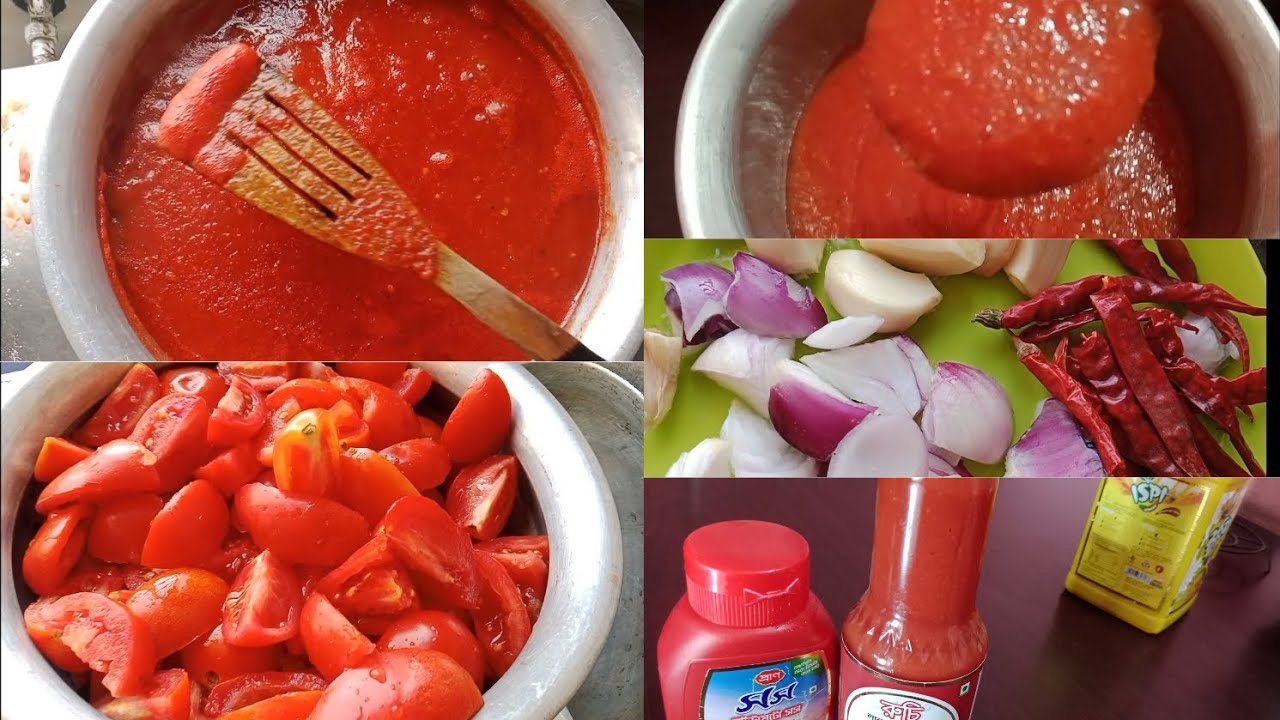 🍅📌 🌿 ঘরোয়া টমেটো সস রেসিপি | কম খরচে ৫-৬ মাস সংরক্ষণযোগ্য হোমমেড টমেটো কেচাপ 🍅✨