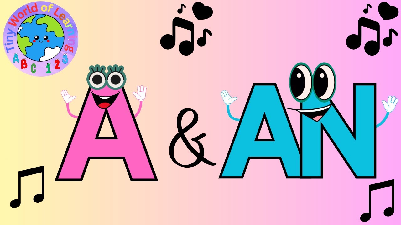 Exciting A and An Song For Toddlers - Toddler Learning Video About Indefinite Articles - Kids