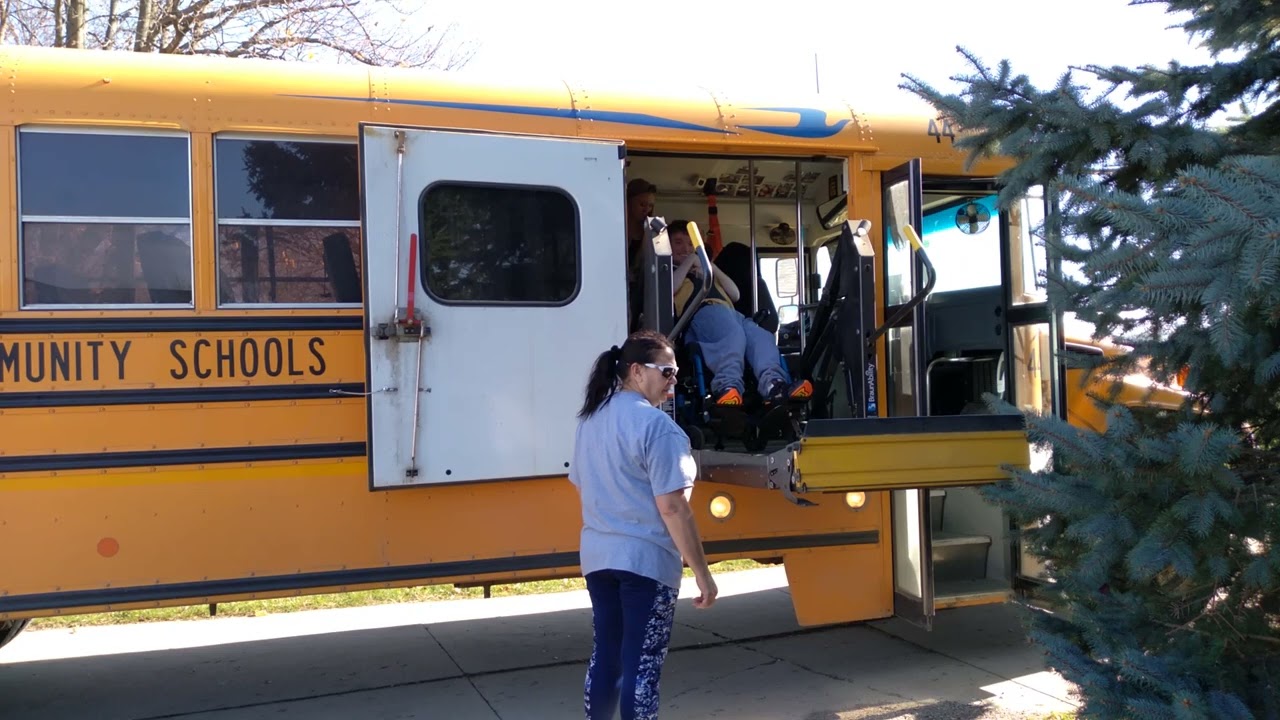 Sam getting home from school on the school bus w/ Karen the sub driver 11.9.22 @onthatnote