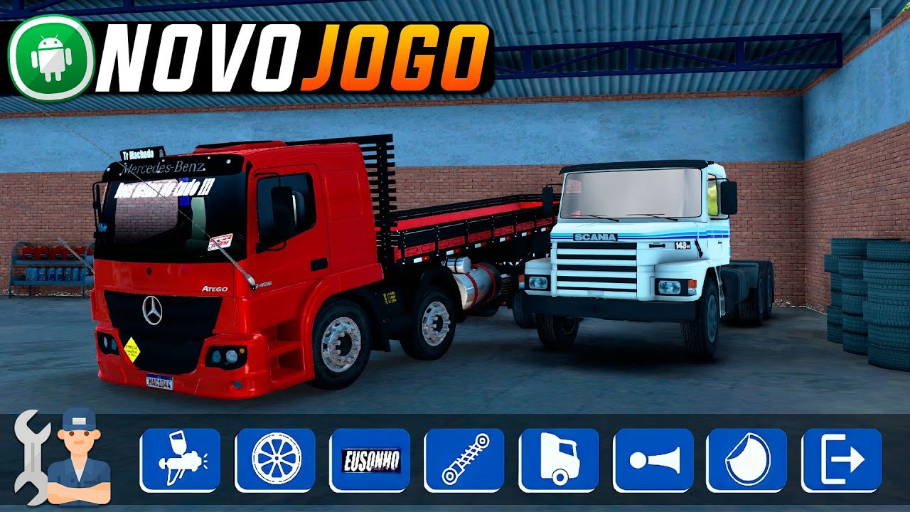 SAIU! NOVO JOGO de CAMINHÕES BRASILEIROS com OFICINA para ANDROID - BR TRUCK
