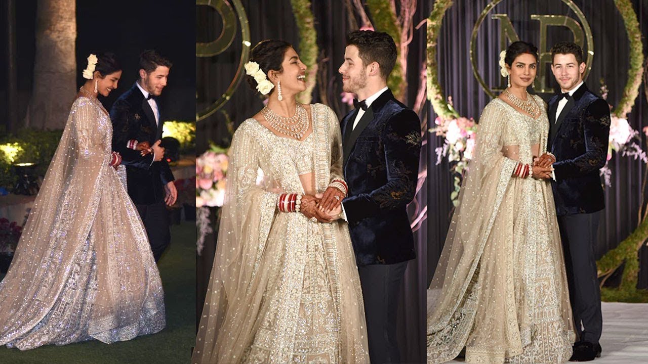 Happiest Couple Priyanka Chopra & Nick Jonas Fairy Tale ENTRY At Royal WEDDING Reception In Delhi