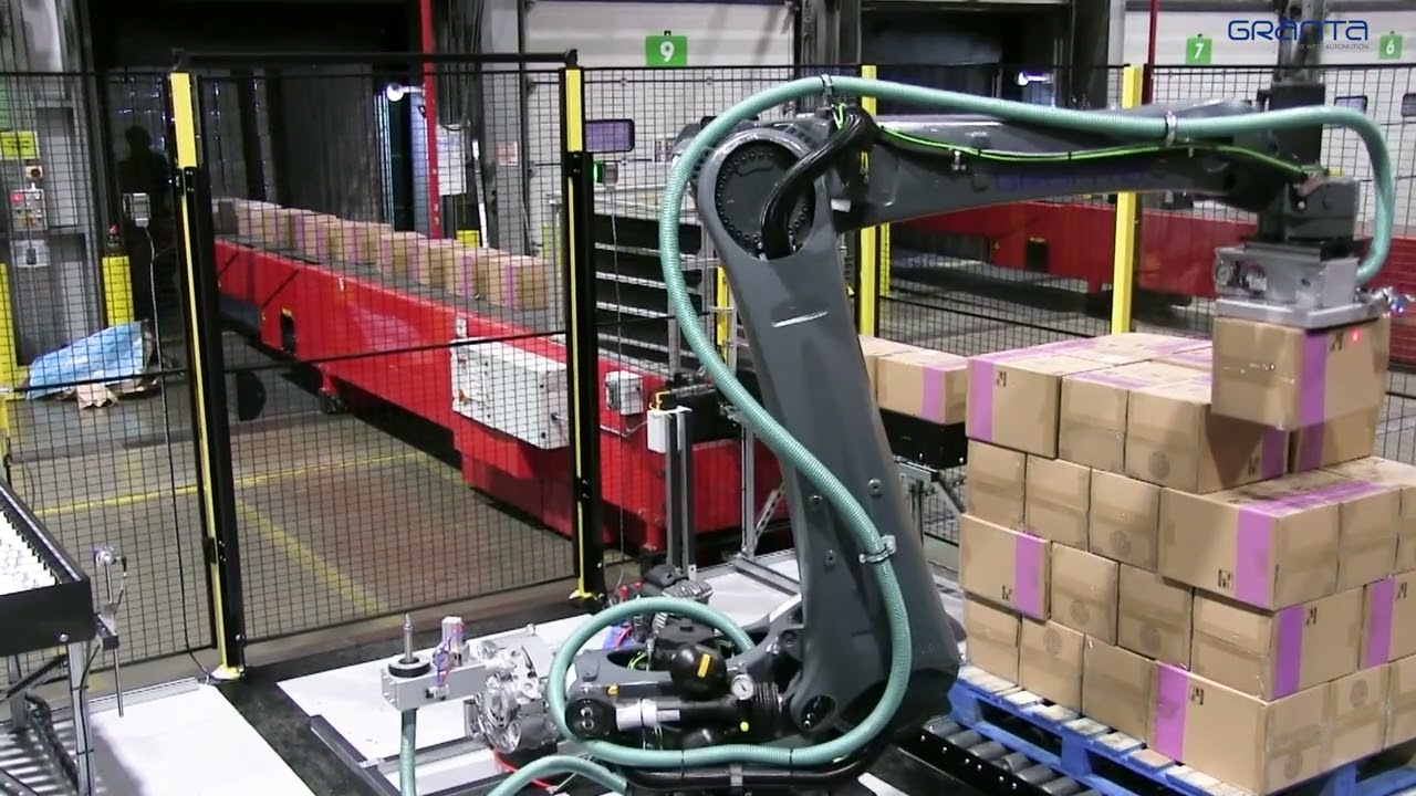 Modular Robotic Palletiser System - Low Cost, Quick Install, Easy to Program - Granta Palletisers