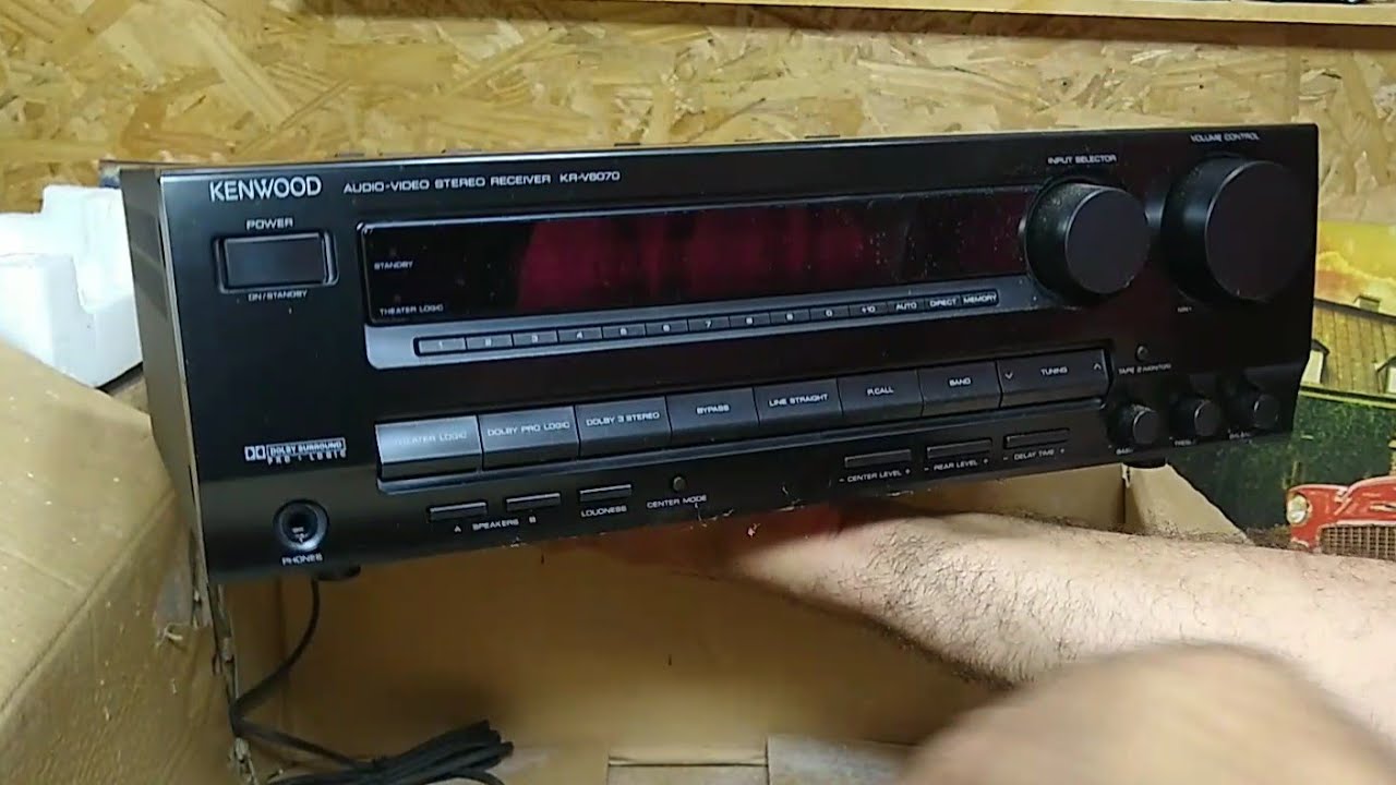 Unboxing Receiver kenwood KR-V6070 GUARDADO POR 10 ANOS teste do equipamento com caixa wattsom
