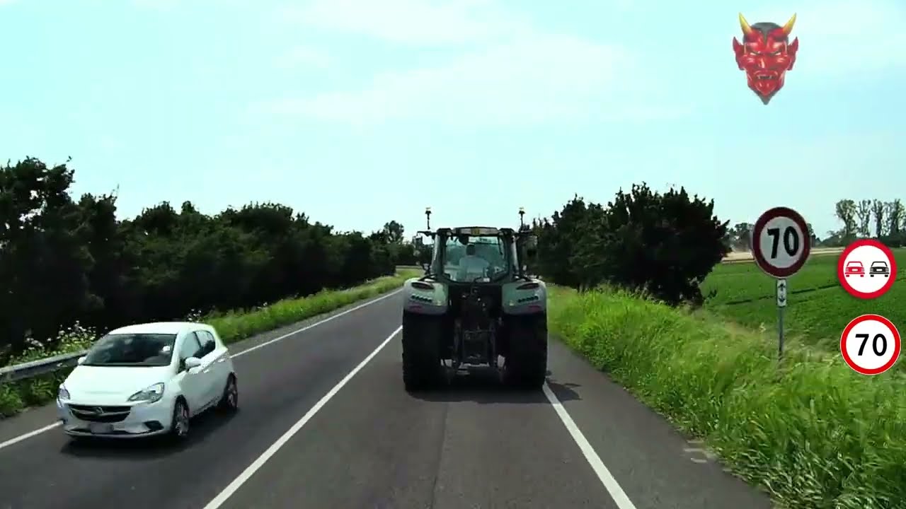 Lascia il camion in rotonda, e se ne va a piedi in cerca di informazioni