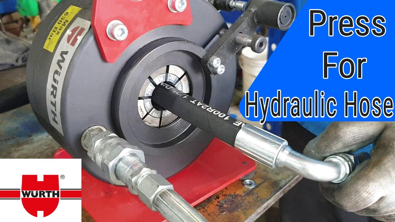 Wurth W16P Portable Hydraulic Hose Press With Enerpac Turbo II Pneumatic Hydraulic Pump By Hand/Foot