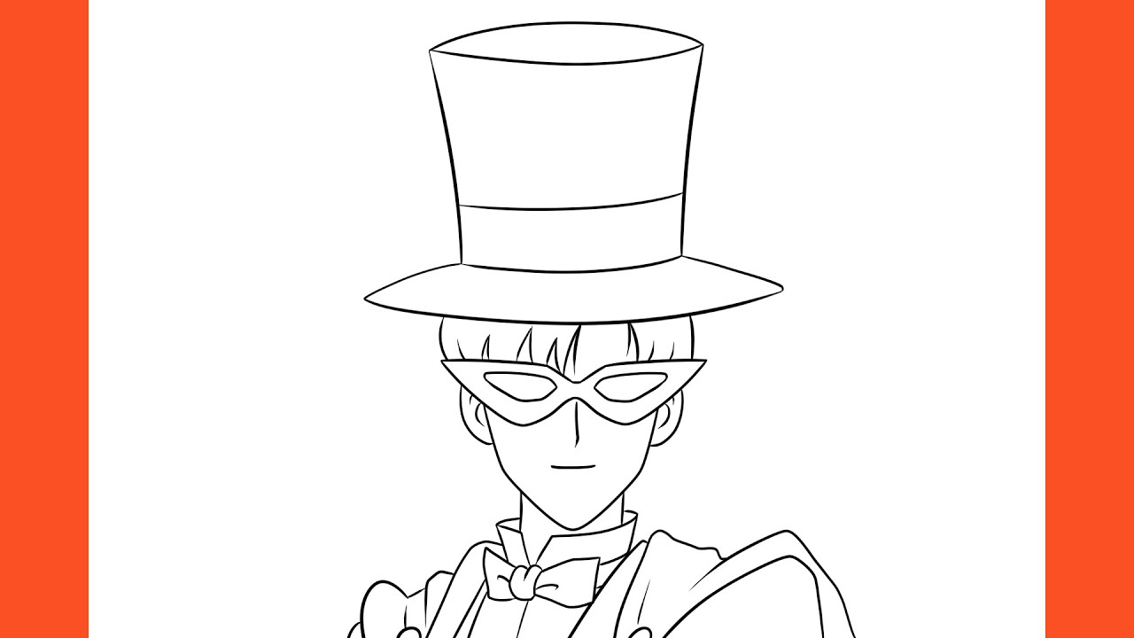 How To Draw Tuxedo Mask (Sailor Moon)