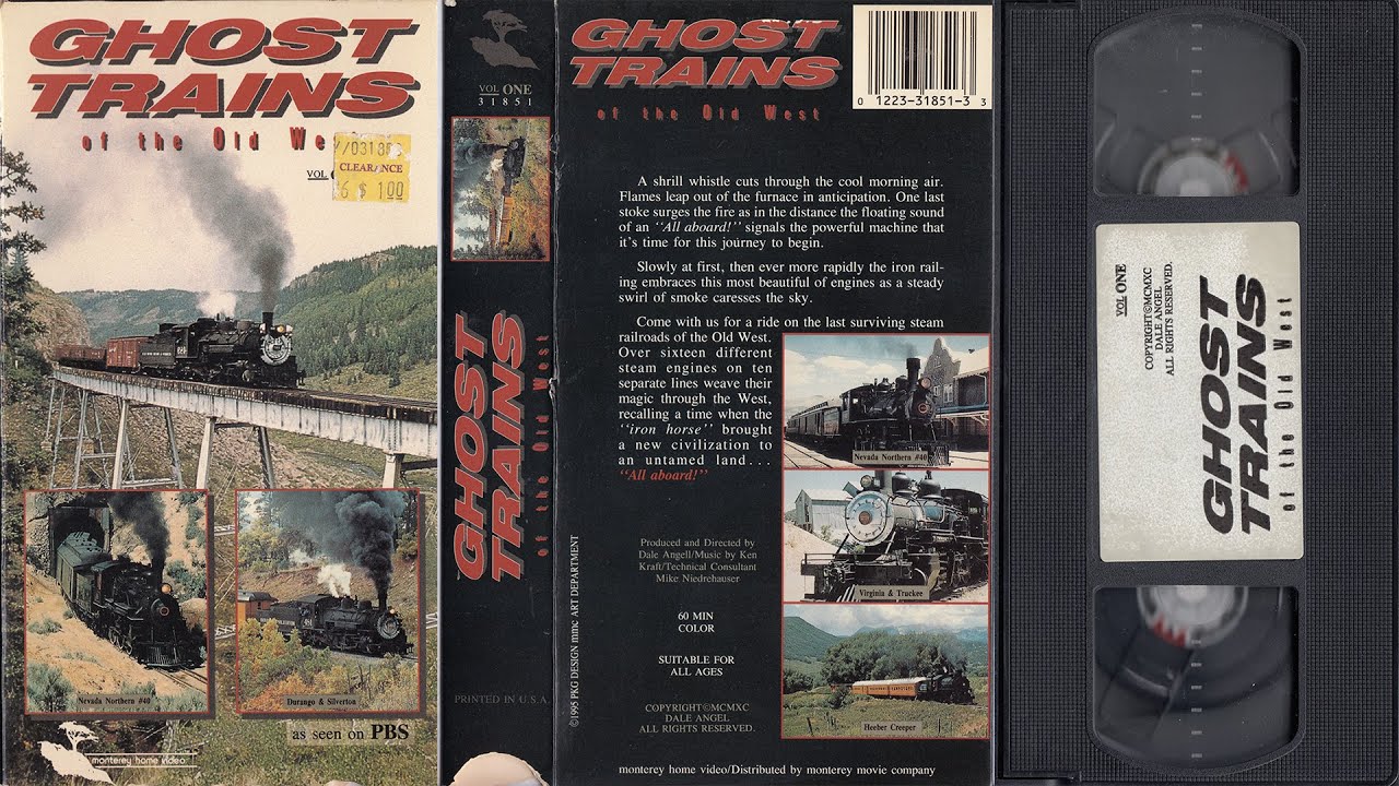 Ghost Trains of the Old West (1990) VHS 60fps