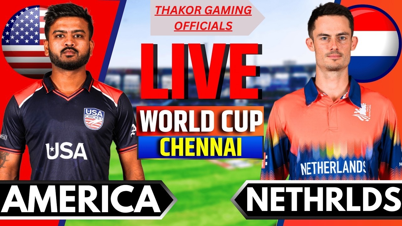 USA vs NED LIVE 🔴 | World Cup T20 2026 Live Match | America vs Netherlands LIVE | Cricket 24