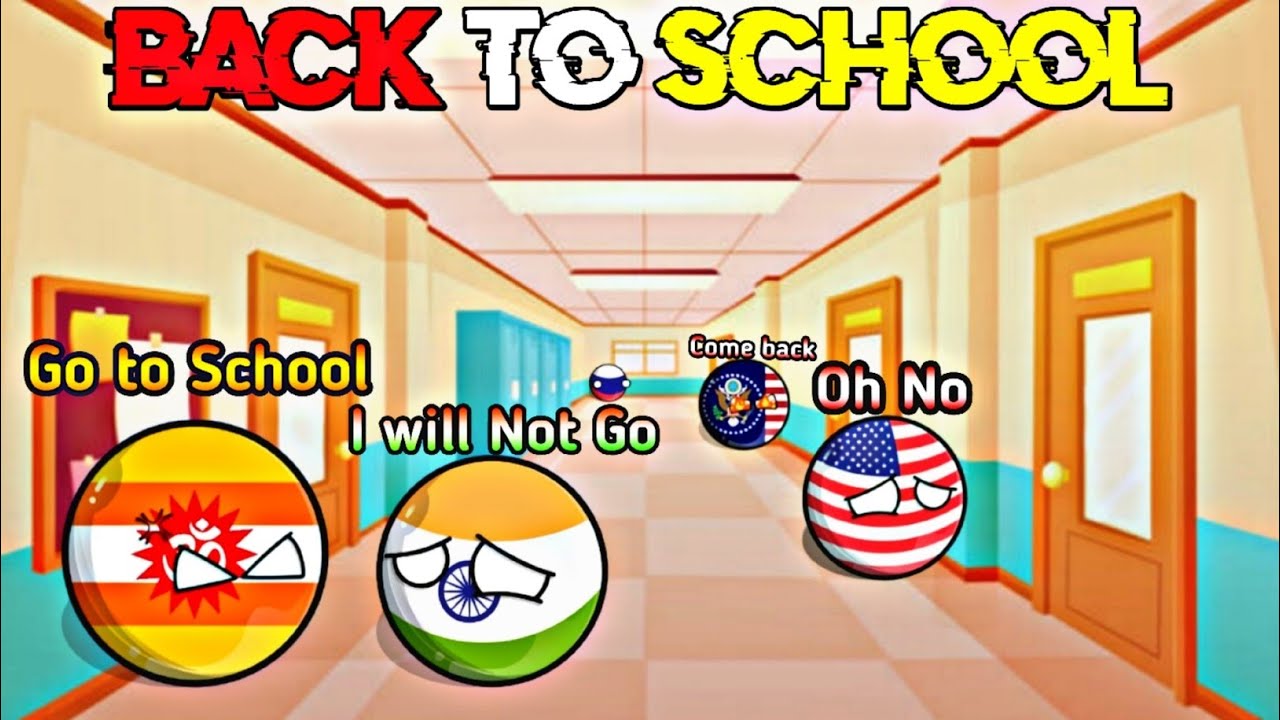 Countries Back To school 😂[Funny And School]🏫🎒 #countryballs #worldprovinces