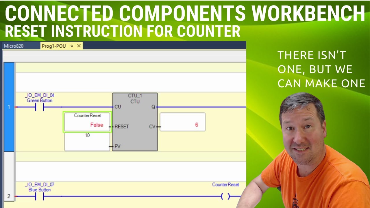 Counter Reset RES Instruction in Connected Components Workbench