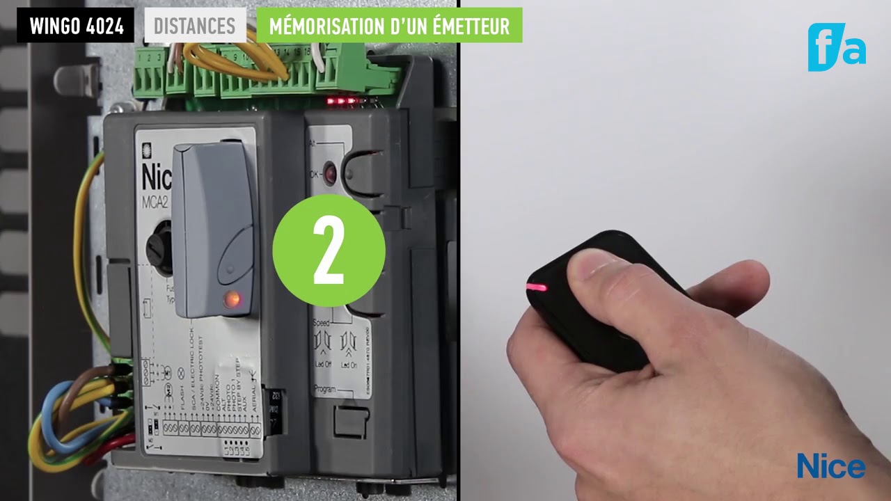 Comment programmer sa t&eacute;l&eacute;commande Nice (mode 2) ?