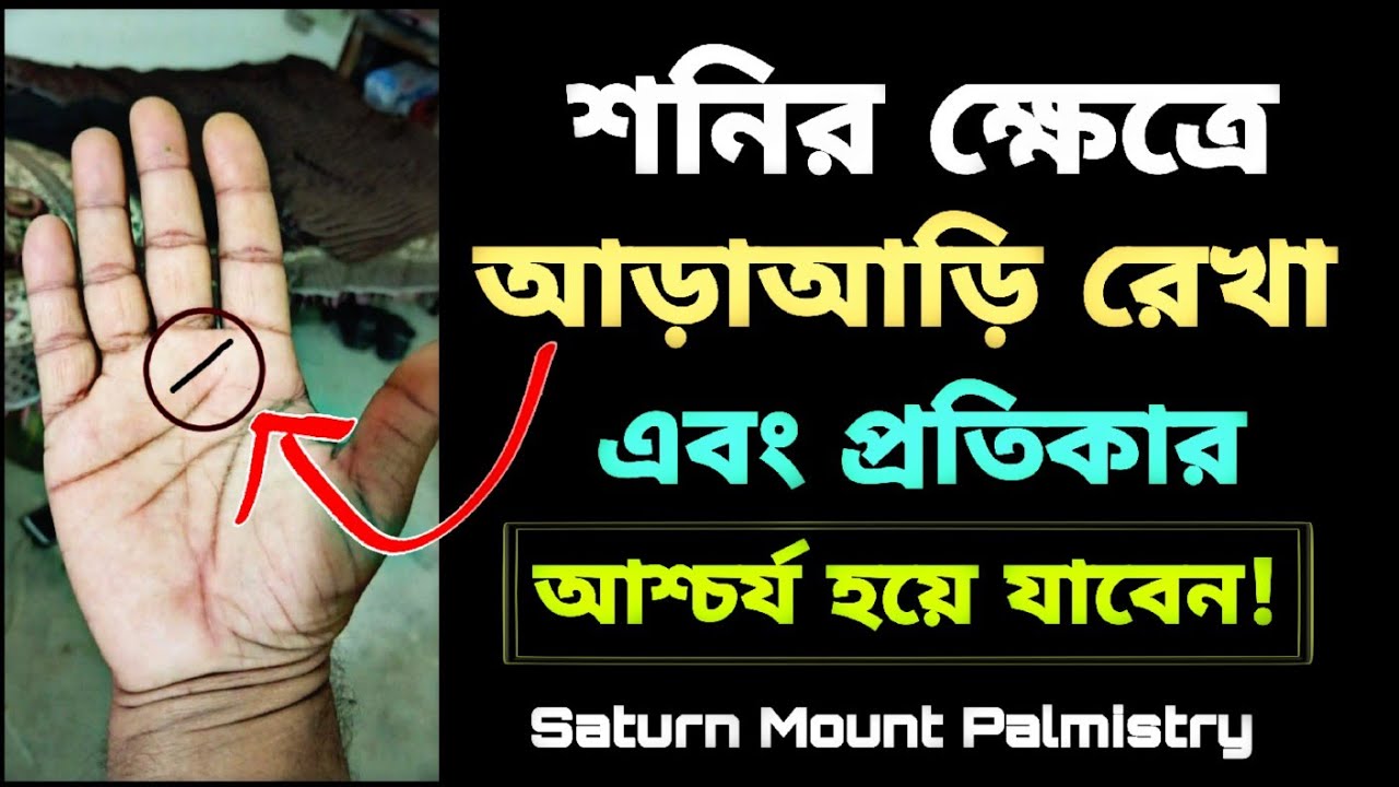 শনির ক্ষেত্রে আড়াআড়ি রেখা!!! Hater Rekha Bichar| Hast Rekha| Saturn Mount Palmistry.
