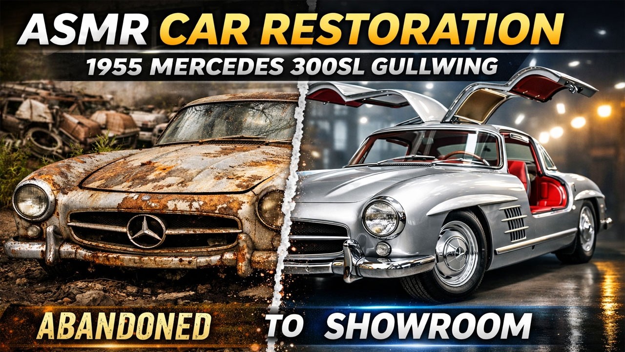 ASMR Car Restoration | 1955 Mercedes-Benz 300SL Gullwing — Abandoned to Showroom Rebuild