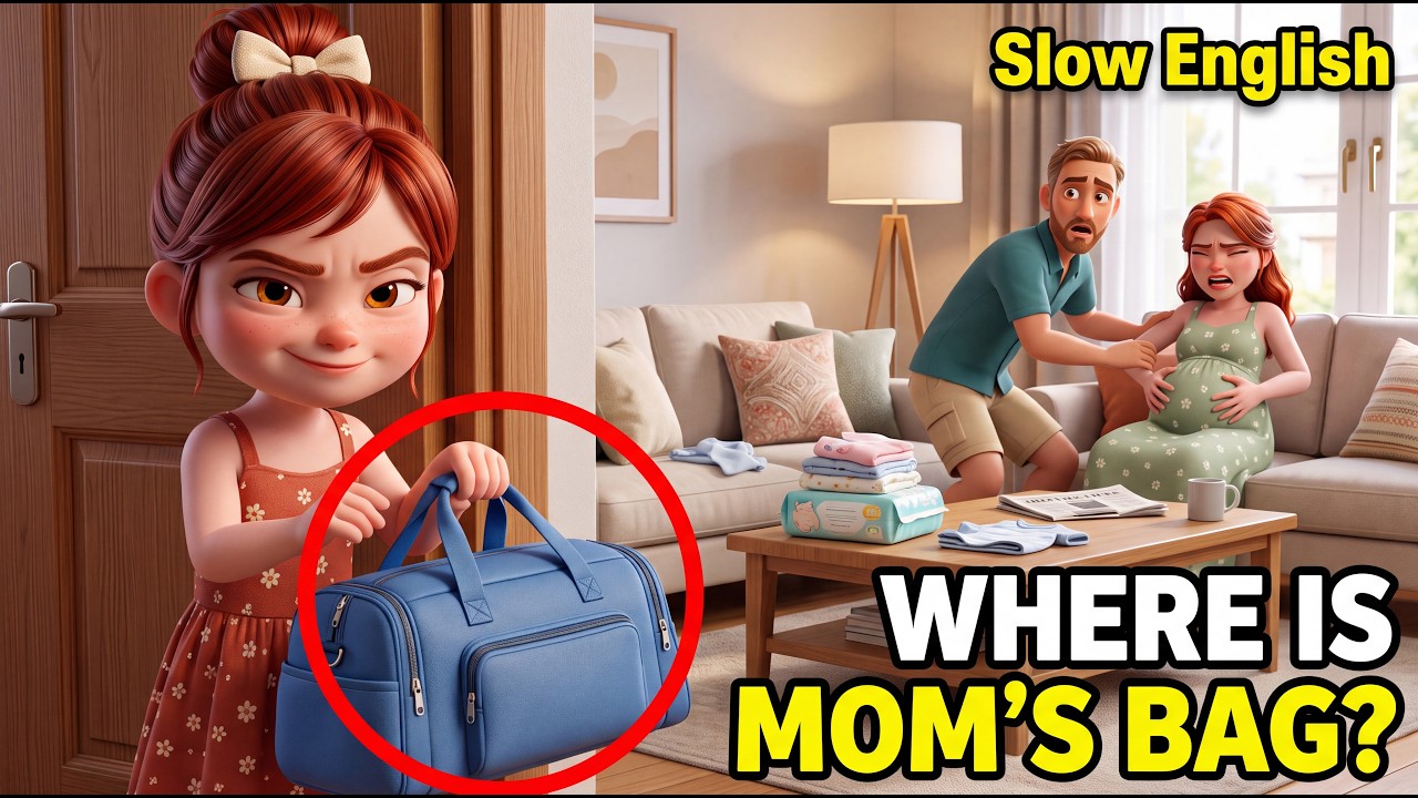 Where is Mom's bag?👜😱| Slow English (Level A2) |