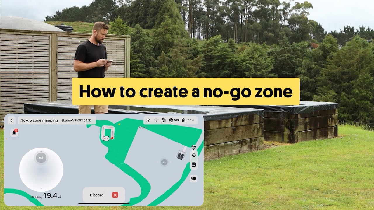 How to create a no-go zone - Mammotion Luba, Yuka