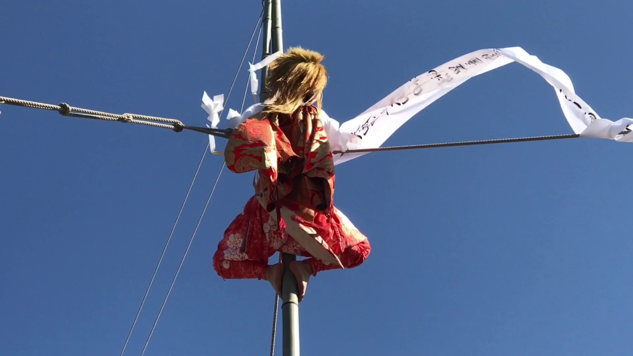 綱敷天満宮梅まつり天神市 湯立て神楽