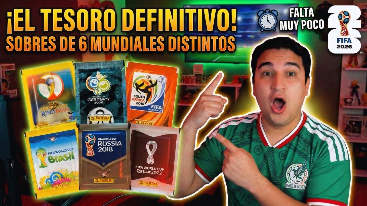 Abrí 1 SOBRE de CADA MUNDIAL (2002 al 2022) 😱 ¡Calentando para el del 2026!