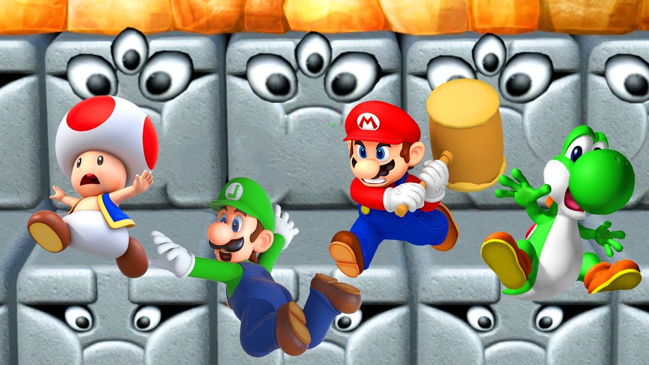 Mario Party 10 Minigames - Mario vs Luigi vs Toad vs Yoshi
