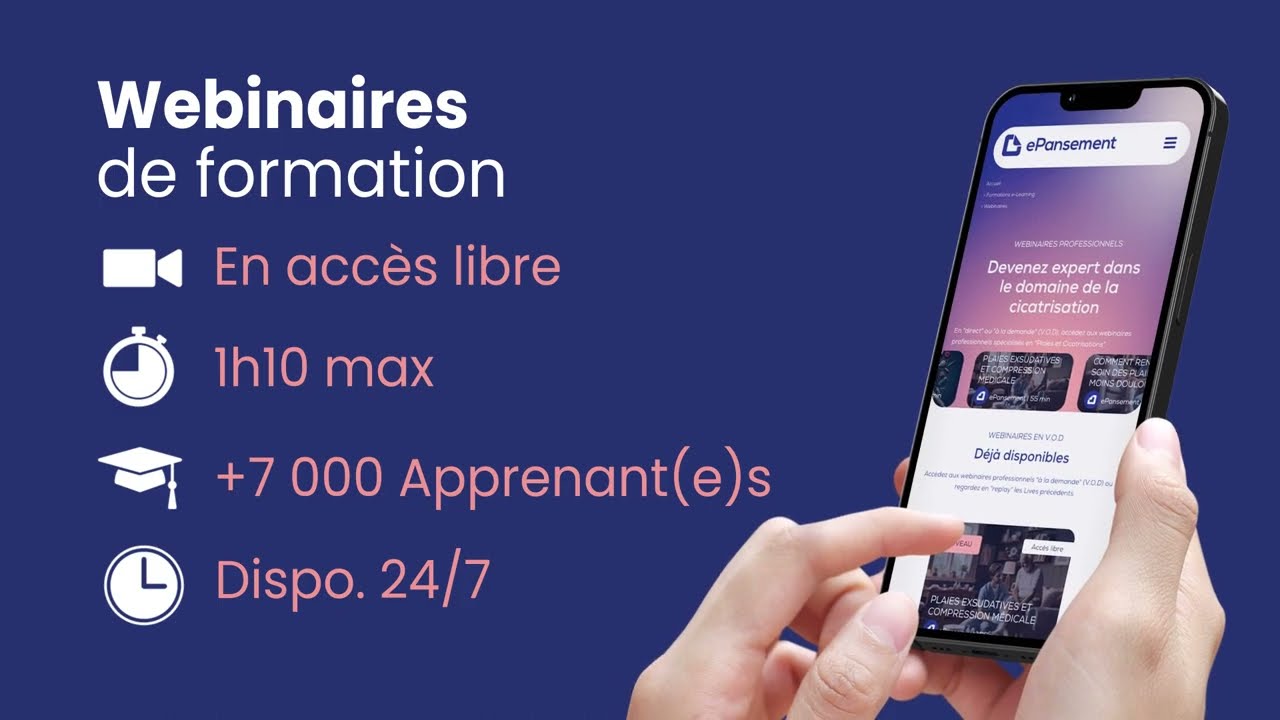 Webinaires Professionnels e-Pansement - Devenez experts en plaies et cicatrisation !