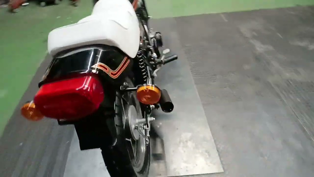 Bell-Auto GS400 始動動画　カスタム車両　黒E2　集合管　社外サスペンション　ホワイトアンコ抜きシート　セミアップハンドル　マーシャルライト　
