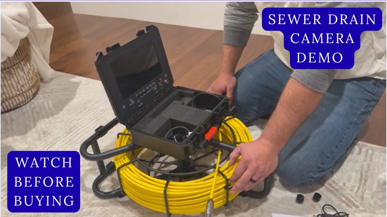 Anysun Sewer Drain Camera Demo | 9&rdquo; HD Screen, DVR, 300ft Cable & Self-Leveling Head!
