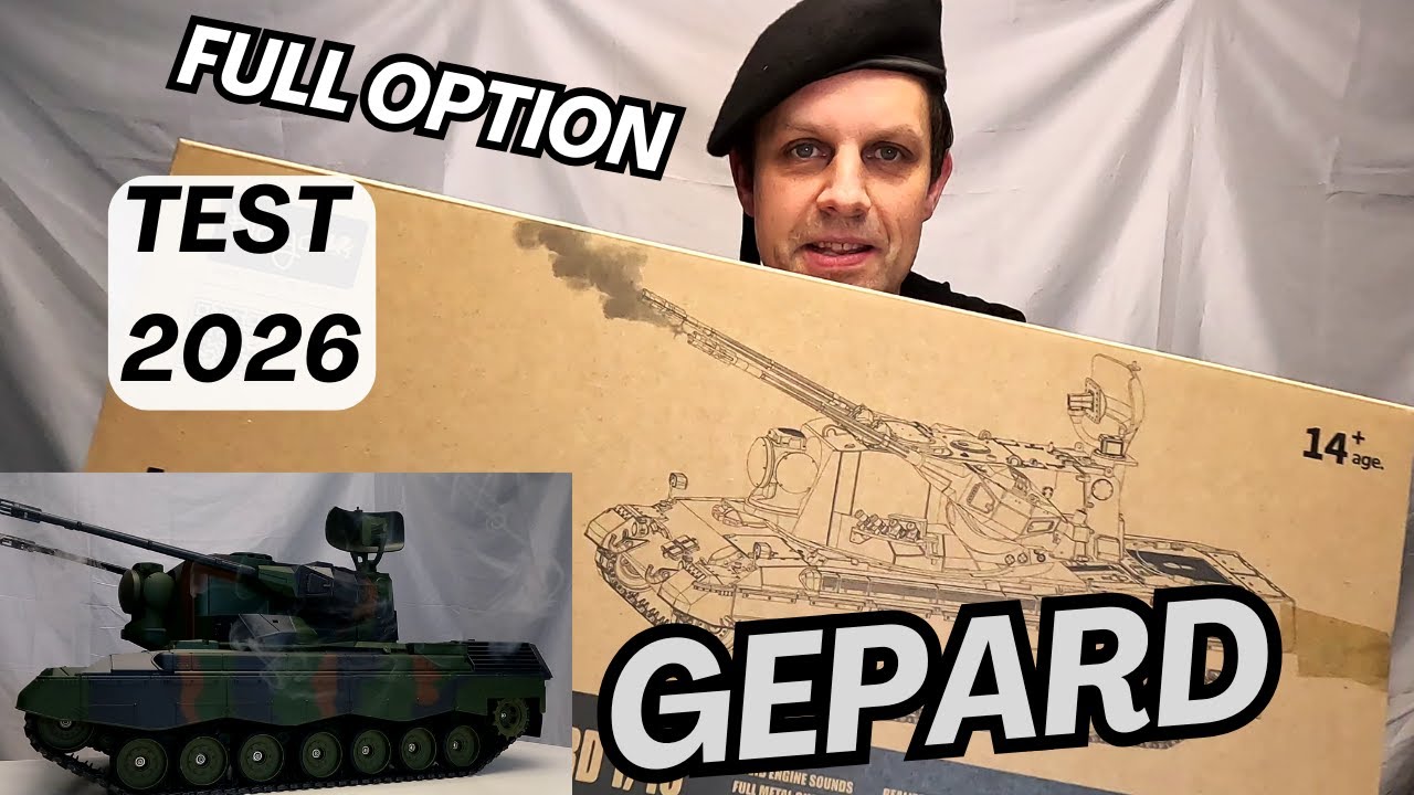 Gepard Flakpanzer 2026 RC Tank 1/16 Unboxing Full Option kein Tamiya