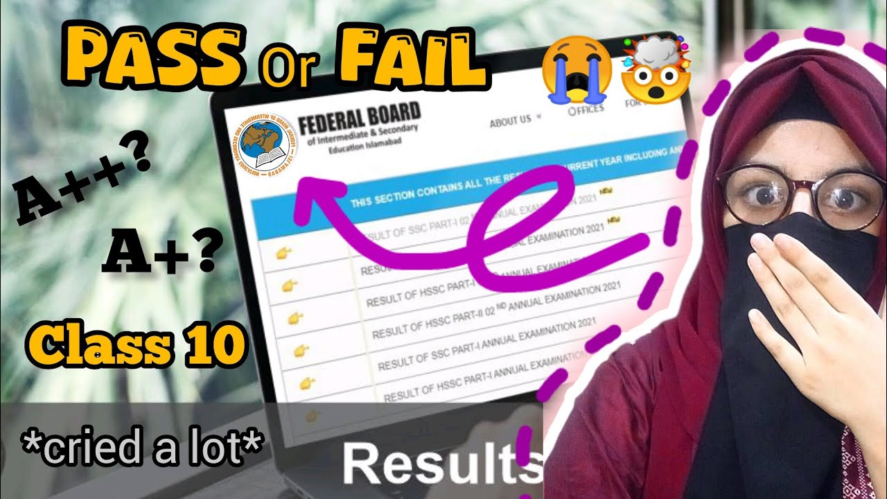 My class 10th result🤯😭/matric result live reaction!!! #results #fbise