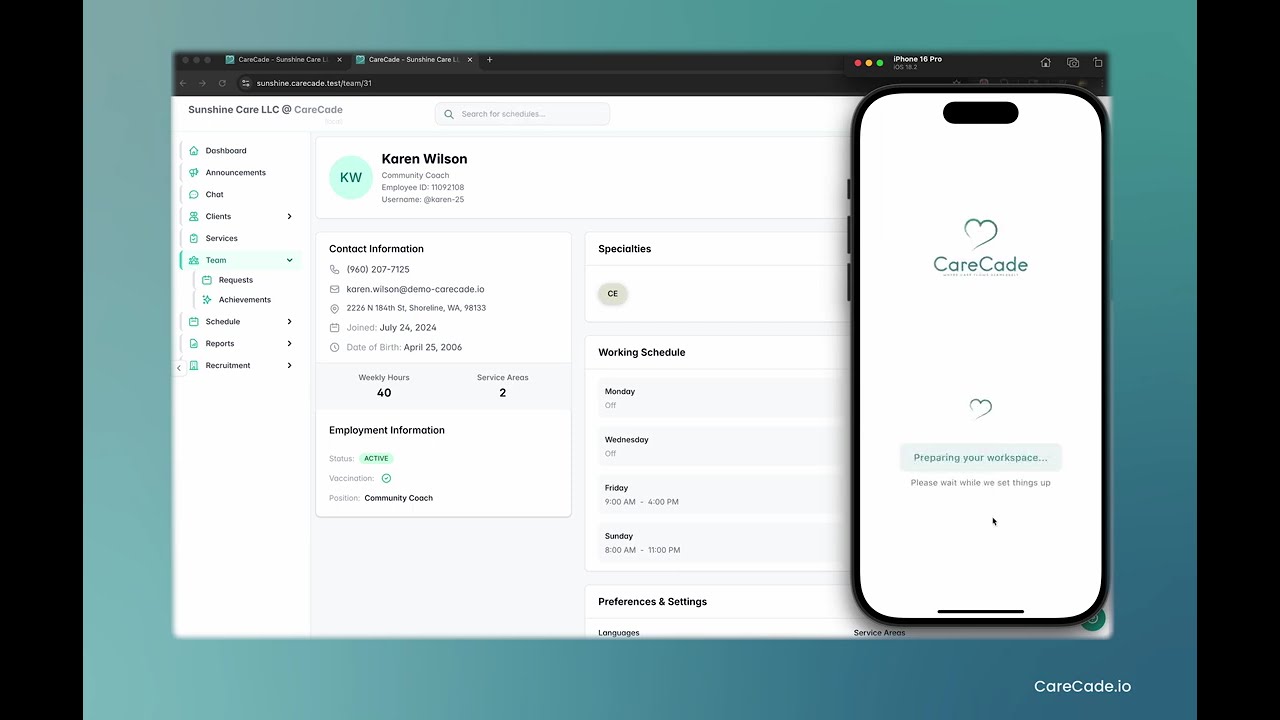 CareCade: EVV (Electronic Visit Verification) Demonstration