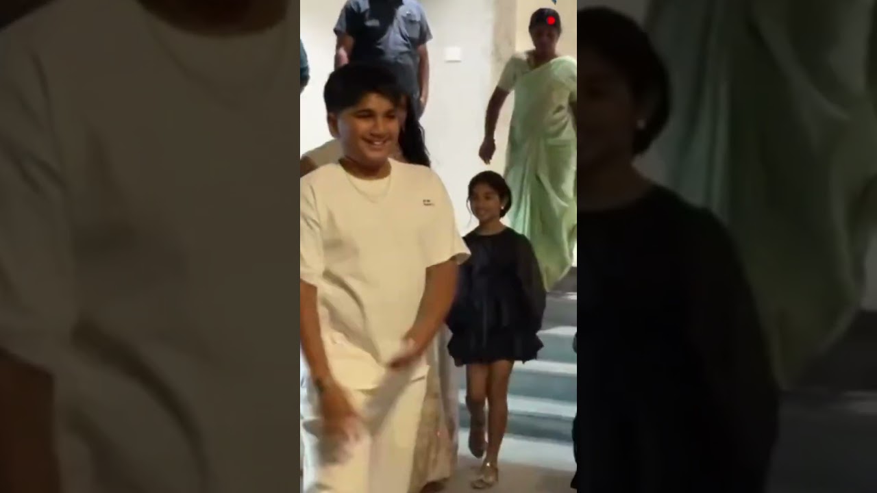 #AlluAyaan Stylish Walk Out from Allu Sirish & Nayanika&rsquo;s Pre-Wedding Reception 😍